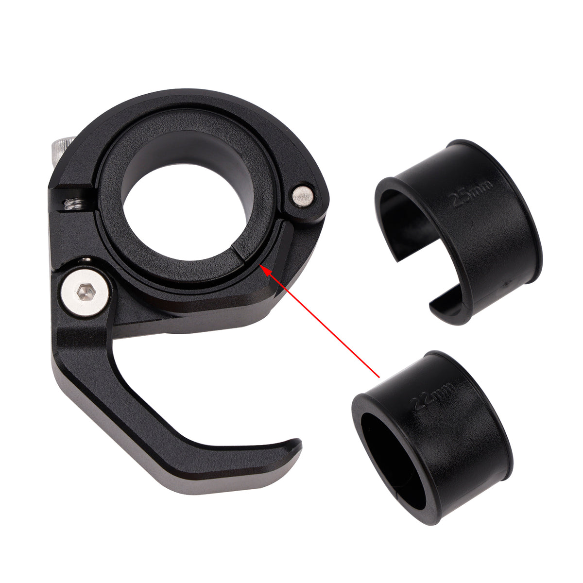 Hanger Helmet Hook Mounting Holder Black 22-25Mm Universal For Motorcycle Utv