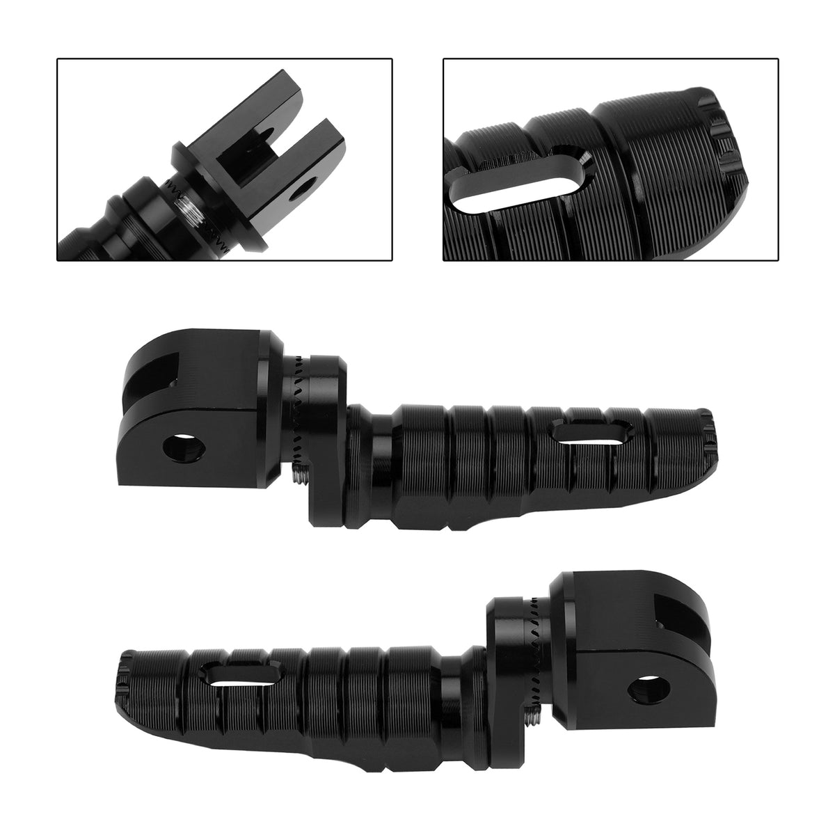 Front Footrests Foot Pegs fit for Speed 400 23-26 Thruxton 400 2026 Black