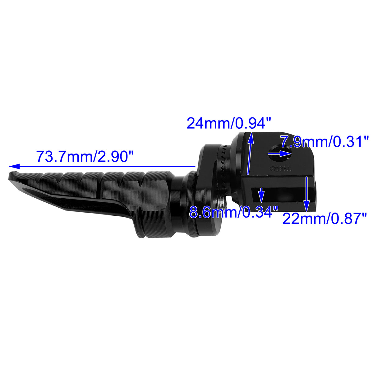 Front Footrests Foot Pegs fit for Speed 400 23-26 Thruxton 400 2026 Black
