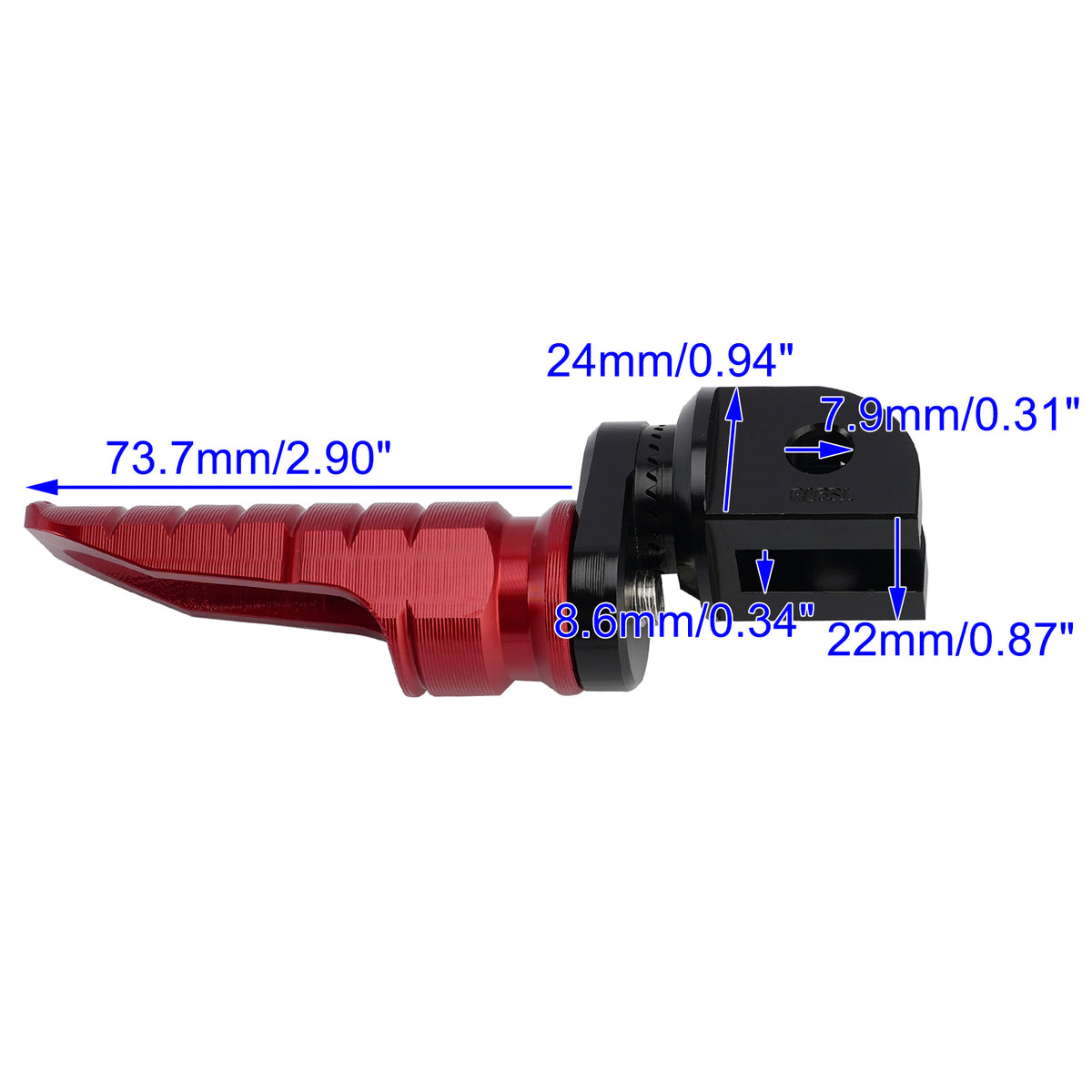 Front Footrests Foot Pegs fit for Speed 400 23-26 Thruxton 400 2026 Red