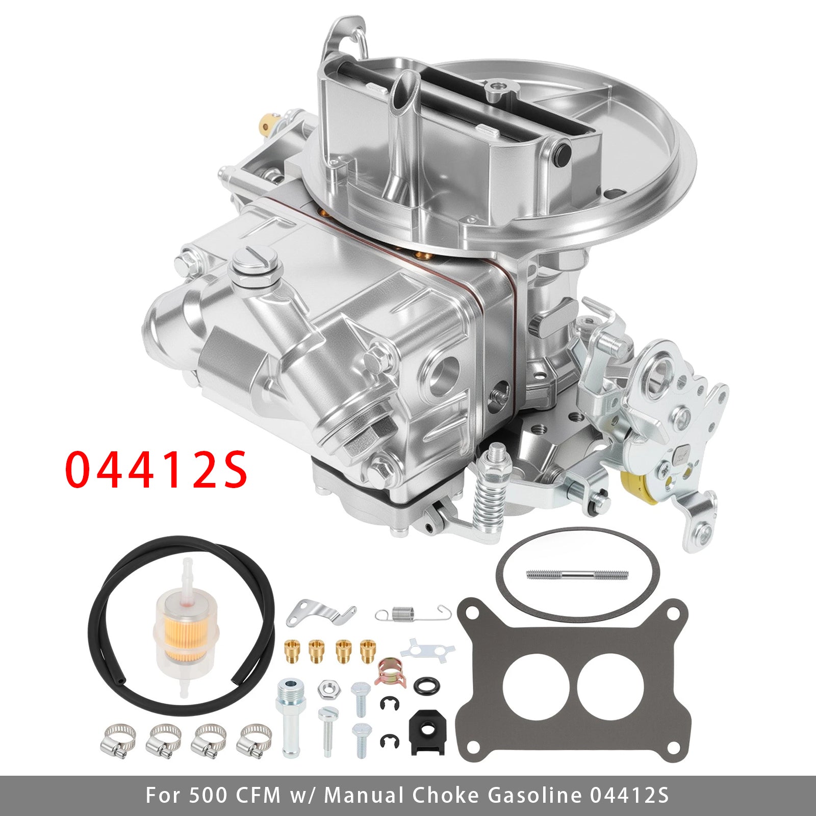0-4412S 2 Barrel Carburetor For 500 CFM W/ Manual Choke Gasoline 04412S