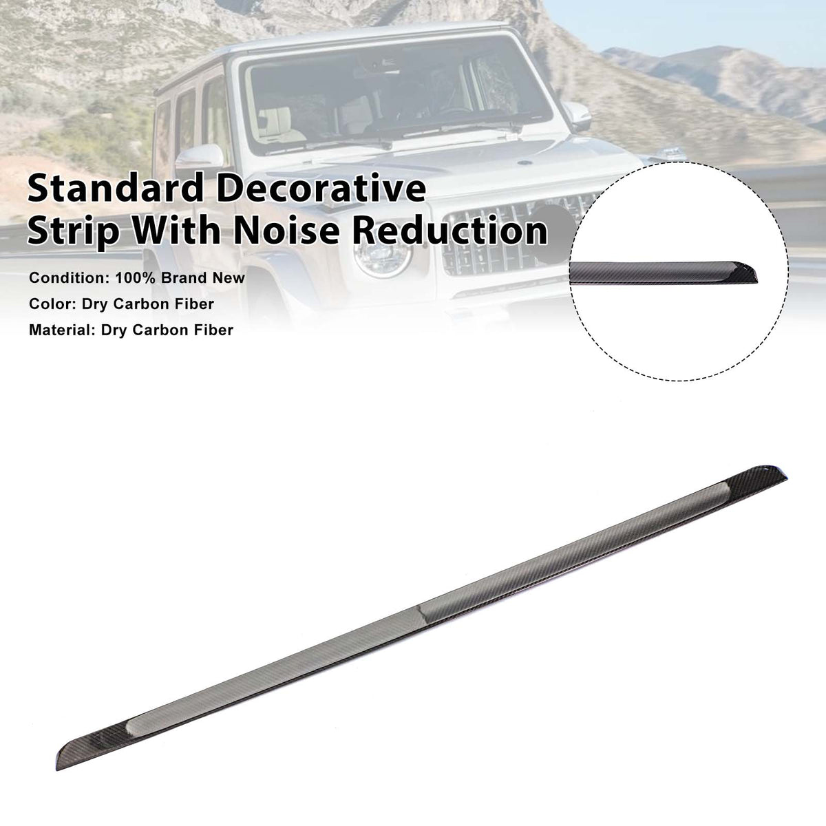25 style Standard Decorative Strip With Noise Reduction Fit G Class Dry Carbon