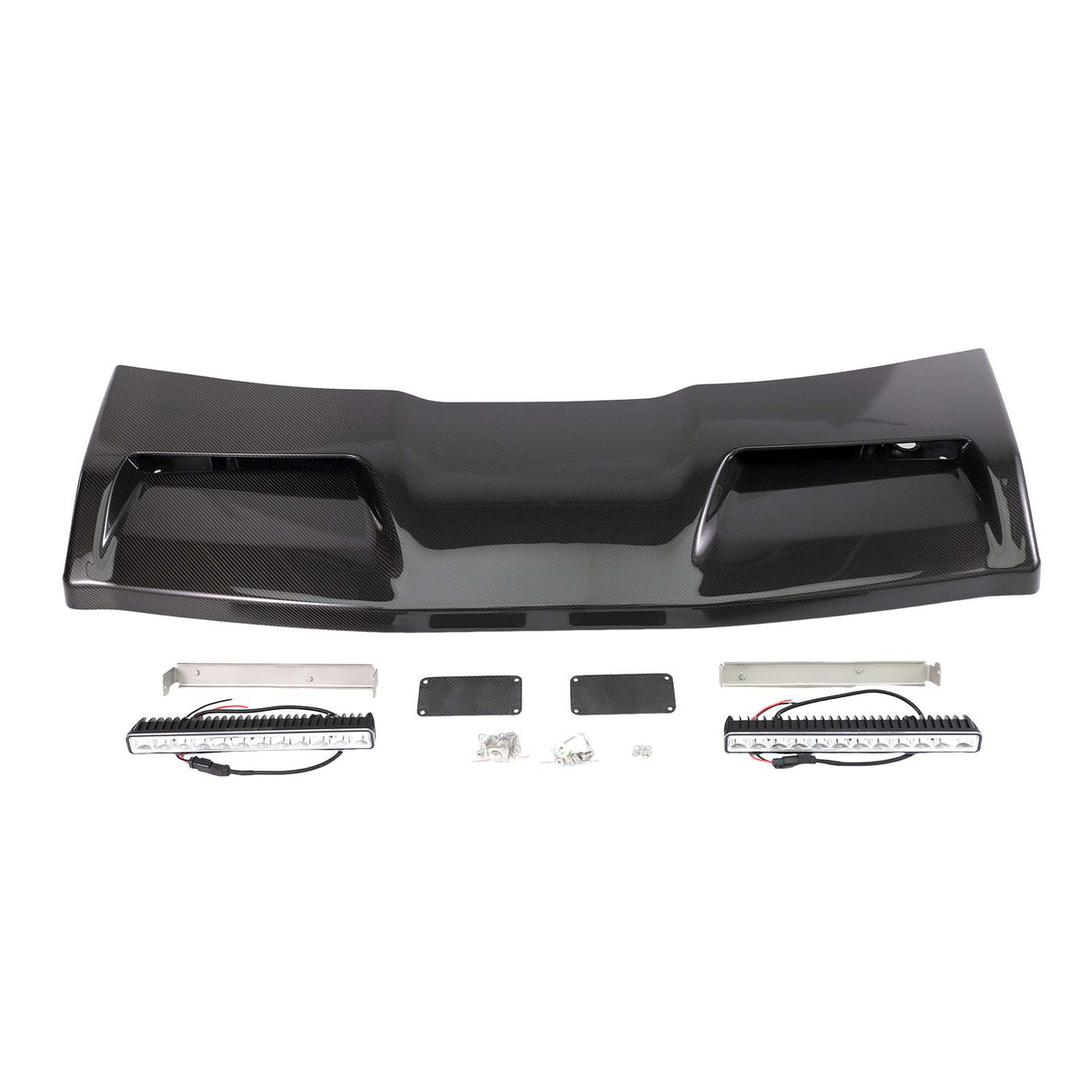 Concave style Front Roof Spoiler Wing Fit Benz G-Class W464 2019-2023 W/Led