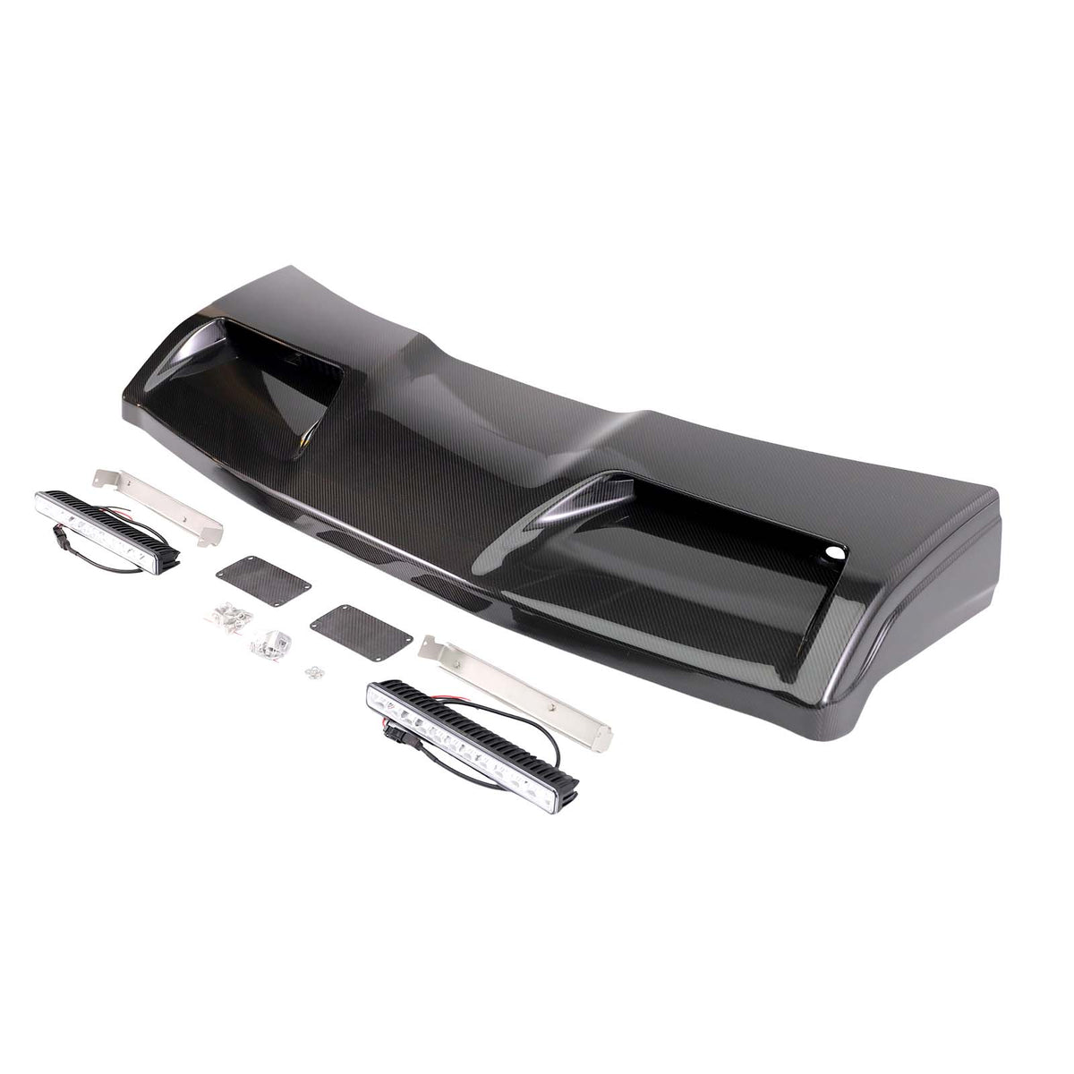 Concave style Front Roof Spoiler Wing Fit Benz G-Class W464 2019-2023 W/Led