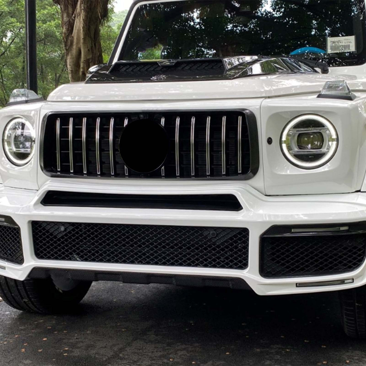 Carbon Front Lip Cover Fit Mercedes G-Class W464 G63 B700 B800 B900 2019-2023