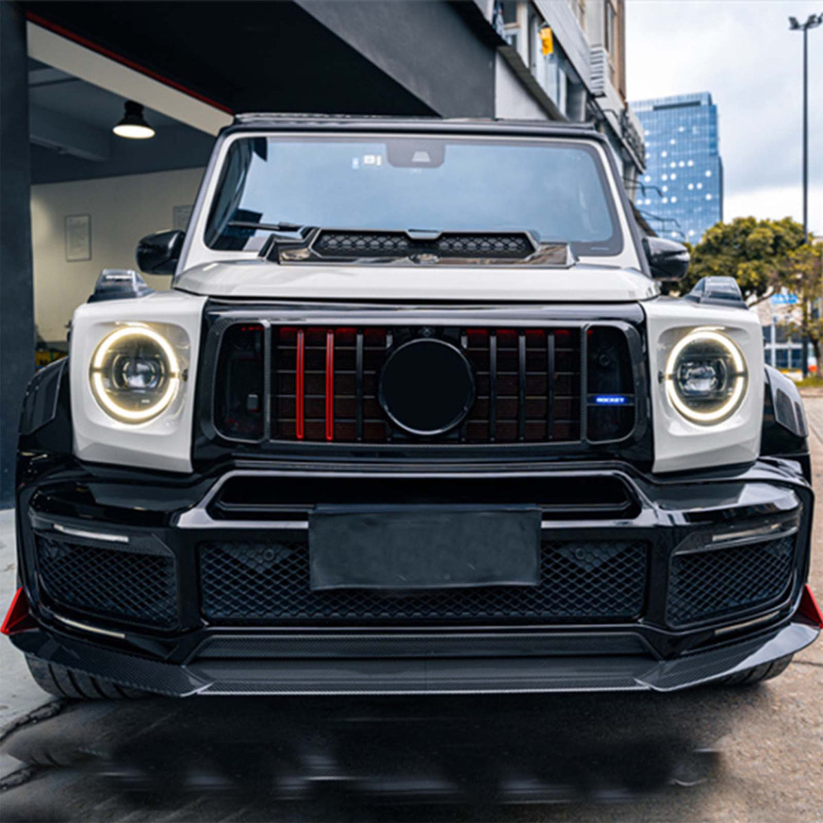 Dry Carbon Front Grille Grill Fit Benz W464 B800 B900 2019-2023 Rocket Style