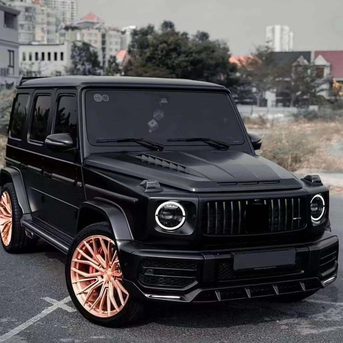 Shark Style Front Bumper Lip Fit Mercedes Benz G-Class W464 W463A 2019-2023