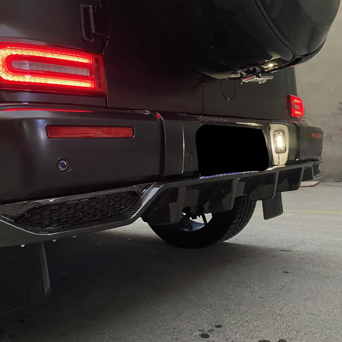 Dry Carbon Rear Diffuser Lip Fit Mercedes Benz W464 W463A 2019-2023 Shark Style