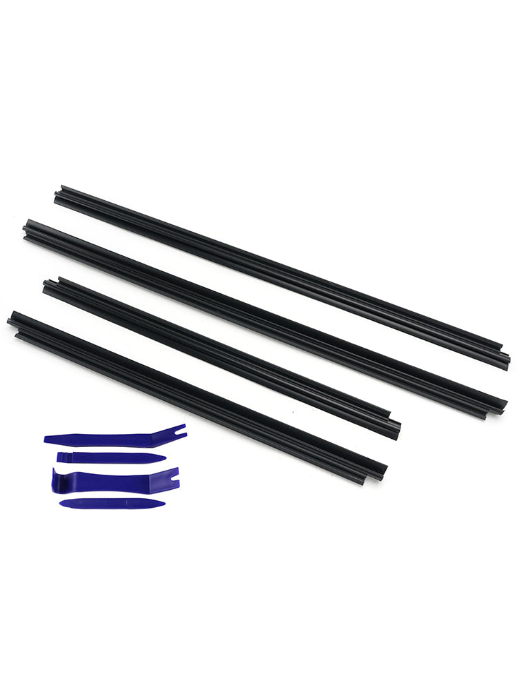 4Pcs Inner Door Window Glass Weatherstrip For Toyota Corolla 2009-2013