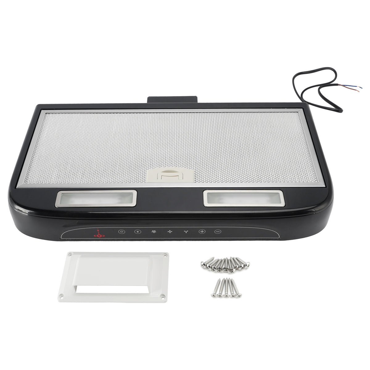 12V RV Range Hood 520mm Touch Control Caravan Cooker Hood With 3 Speed Fan & LED