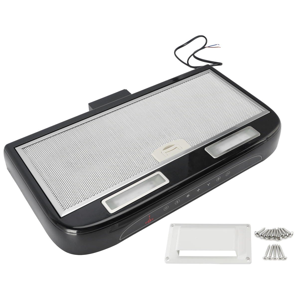12V RV Range Hood 520mm Touch Control Caravan Cooker Hood With 3 Speed Fan & LED