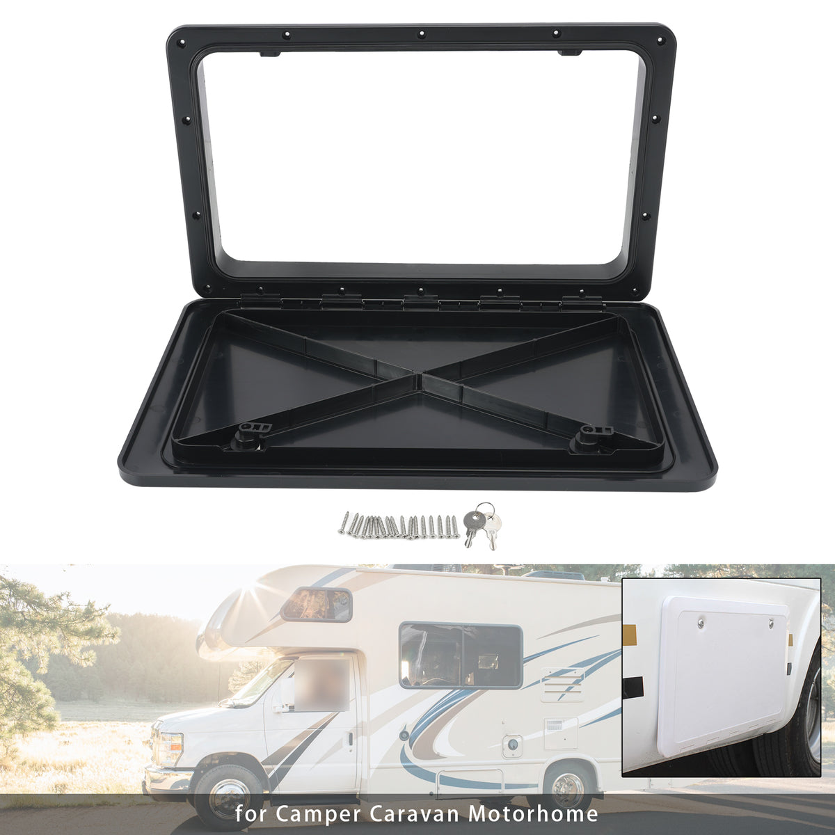 RV Baggage Door Compartment Door Waterproof Storage Hatch Camper Caravan