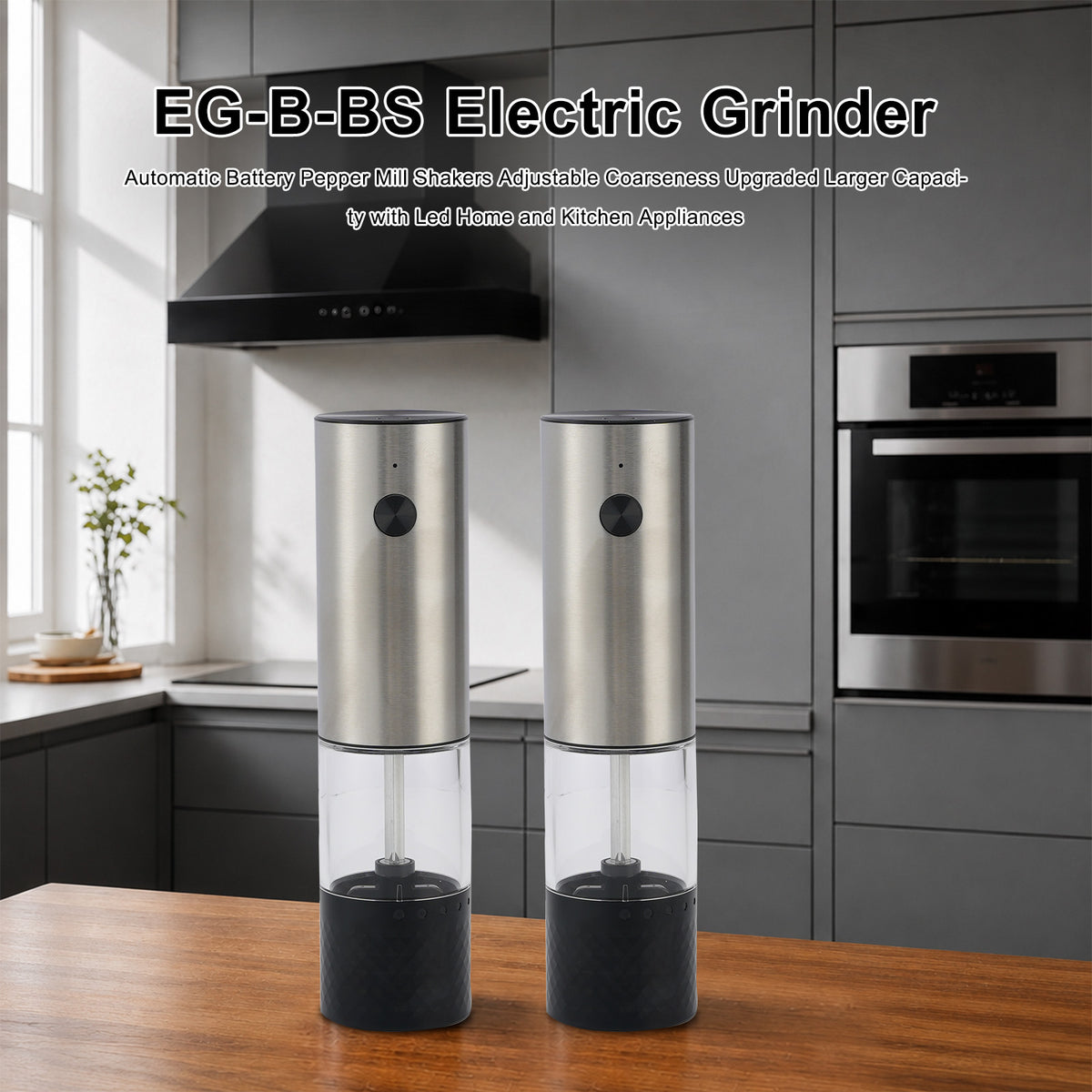 EG-B-BS Electric Grinder Electric Salt and Pepper Grinder Set Led Home Kitchen
