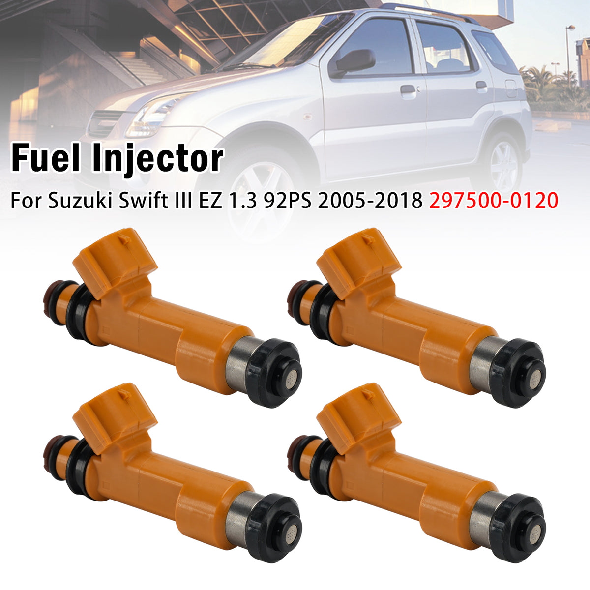 4Pcs Fuel Injector For Suzuki Swift III EZ 1.3 92PS 2005-2018 297500-0120
