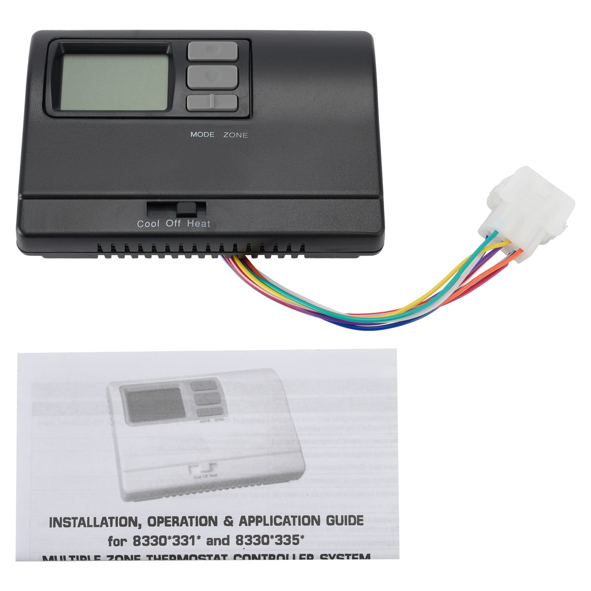 8330D3351 Digital Thermostat Rv Thermostat Heat/Cool Wall-Mount BLK For Coleman