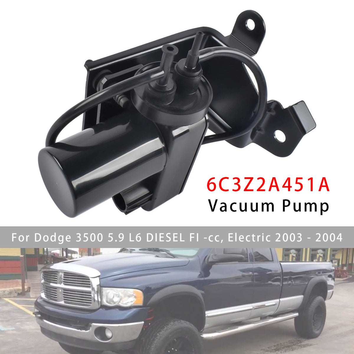 Electric Vacuum Pump 6C3Z2A451A For Ford Super Duty F-250 F-350 6.0L 7.3L
