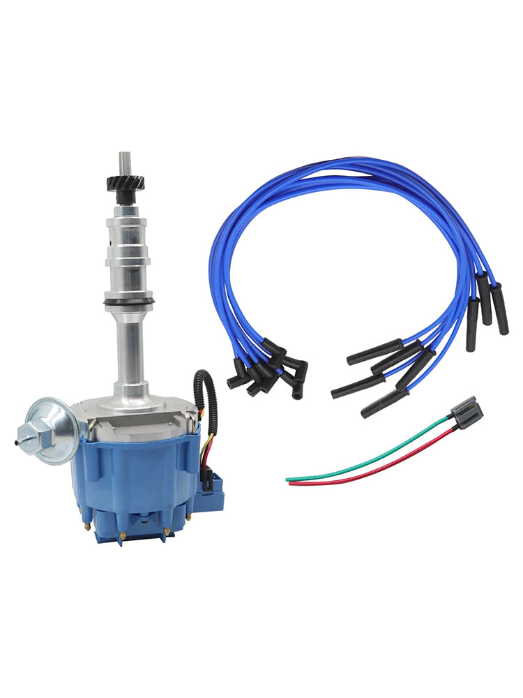 170072 Distributor 332 352 360 406 427 428 & Spark Plug Wires For Ford FE HEI