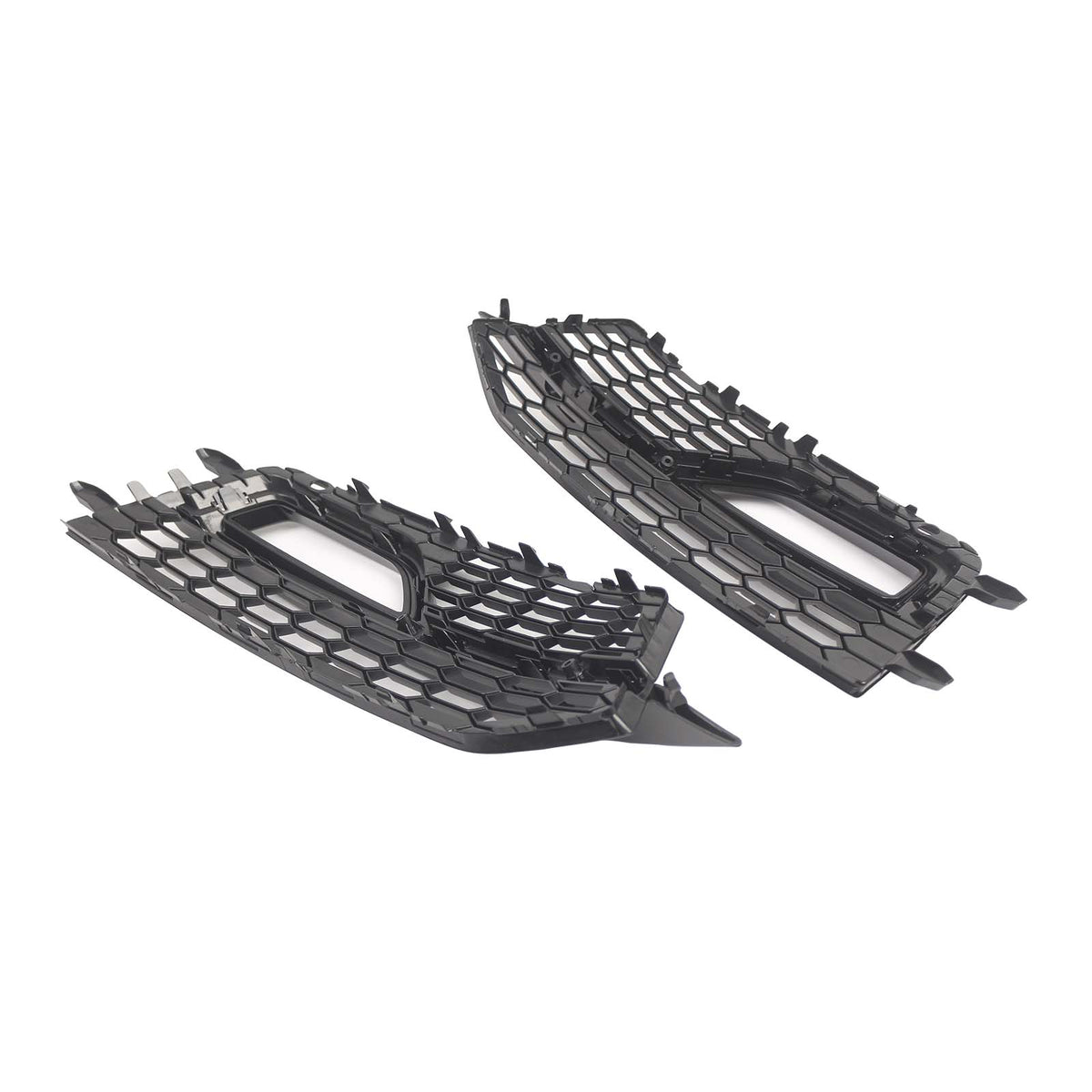 Black Front Fog Lamp Grill Fit Audi A5 S-Line Sport Edition Bumper 2013-2016
