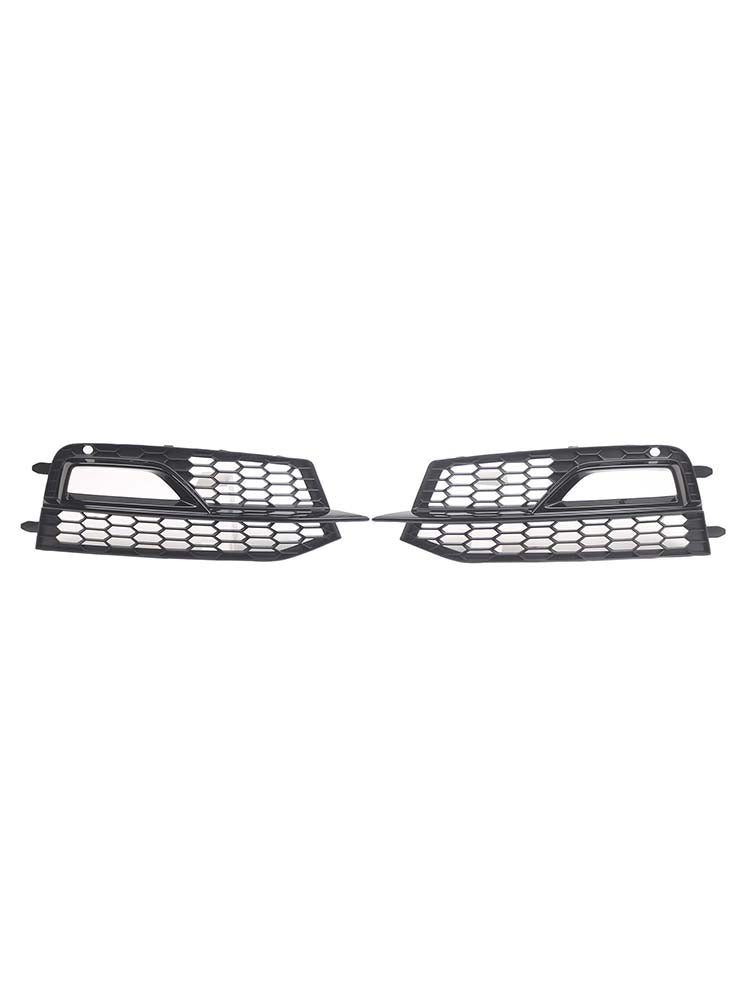 Black Front Fog Lamp Grill Fit Audi A5 S-Line Sport Edition Bumper 2013-2016