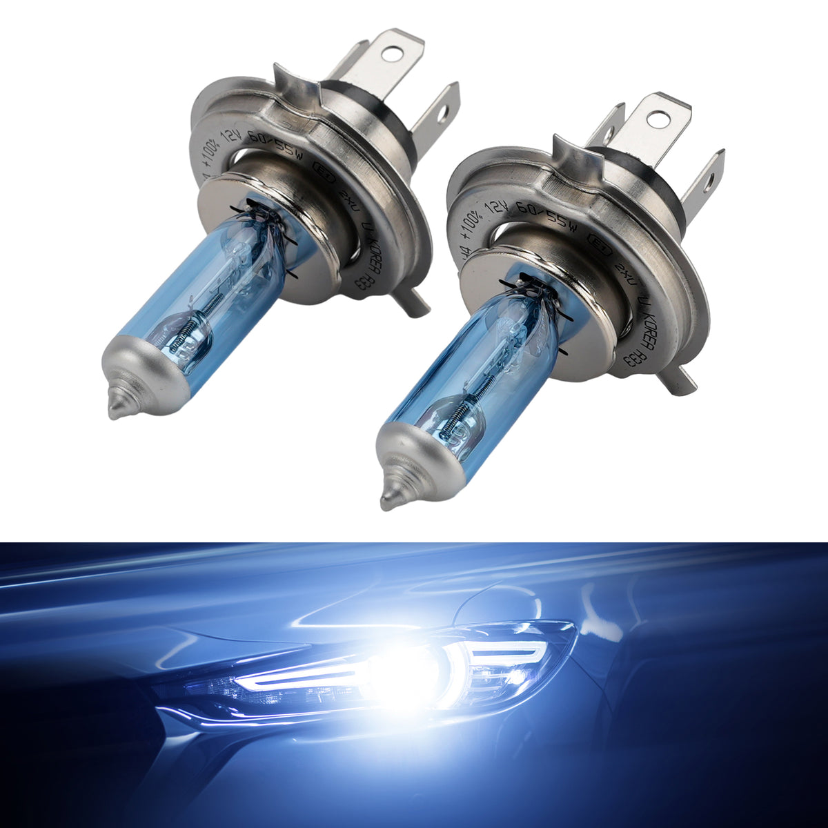 Car Light Upgraded Halogen Headlight Bulb H4 12V 60/55W For HELLA 178 560-663