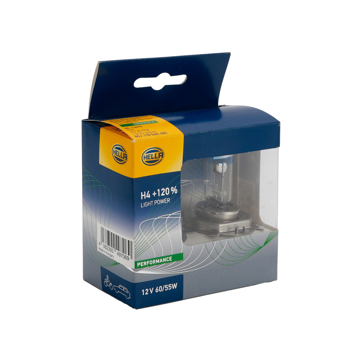 Car Light Upgraded Halogen Headlight Bulb H11 12V 55W For HELLA 8GH 211 730-283