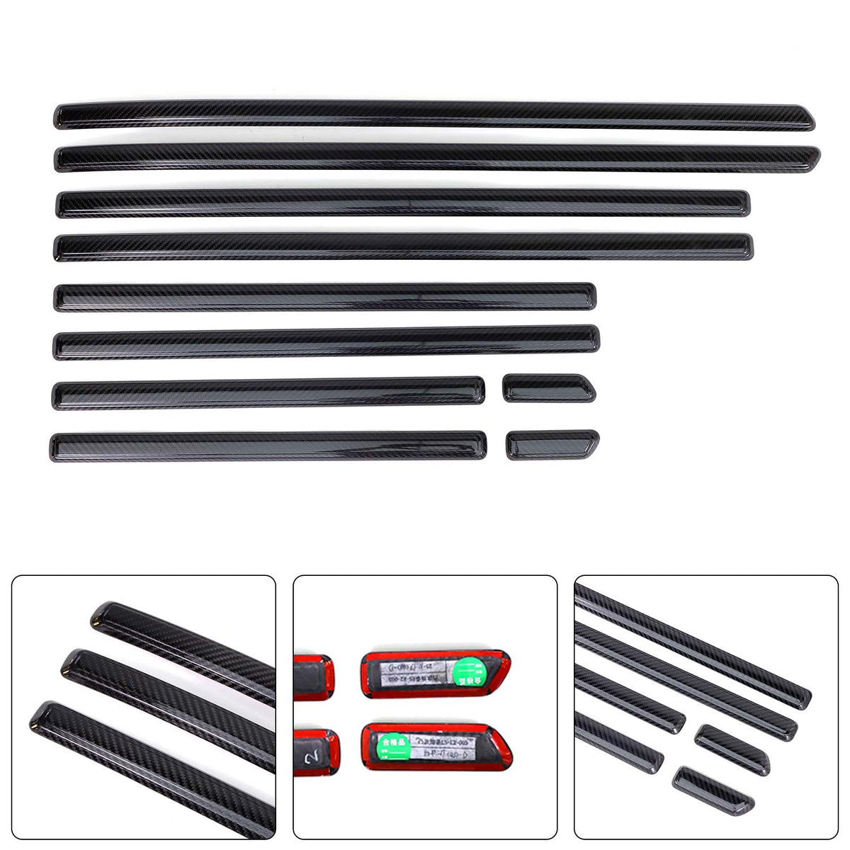 Real Carbon Door Body Side Molding Trim Fit Benz G Class W464 W465 2019-2026