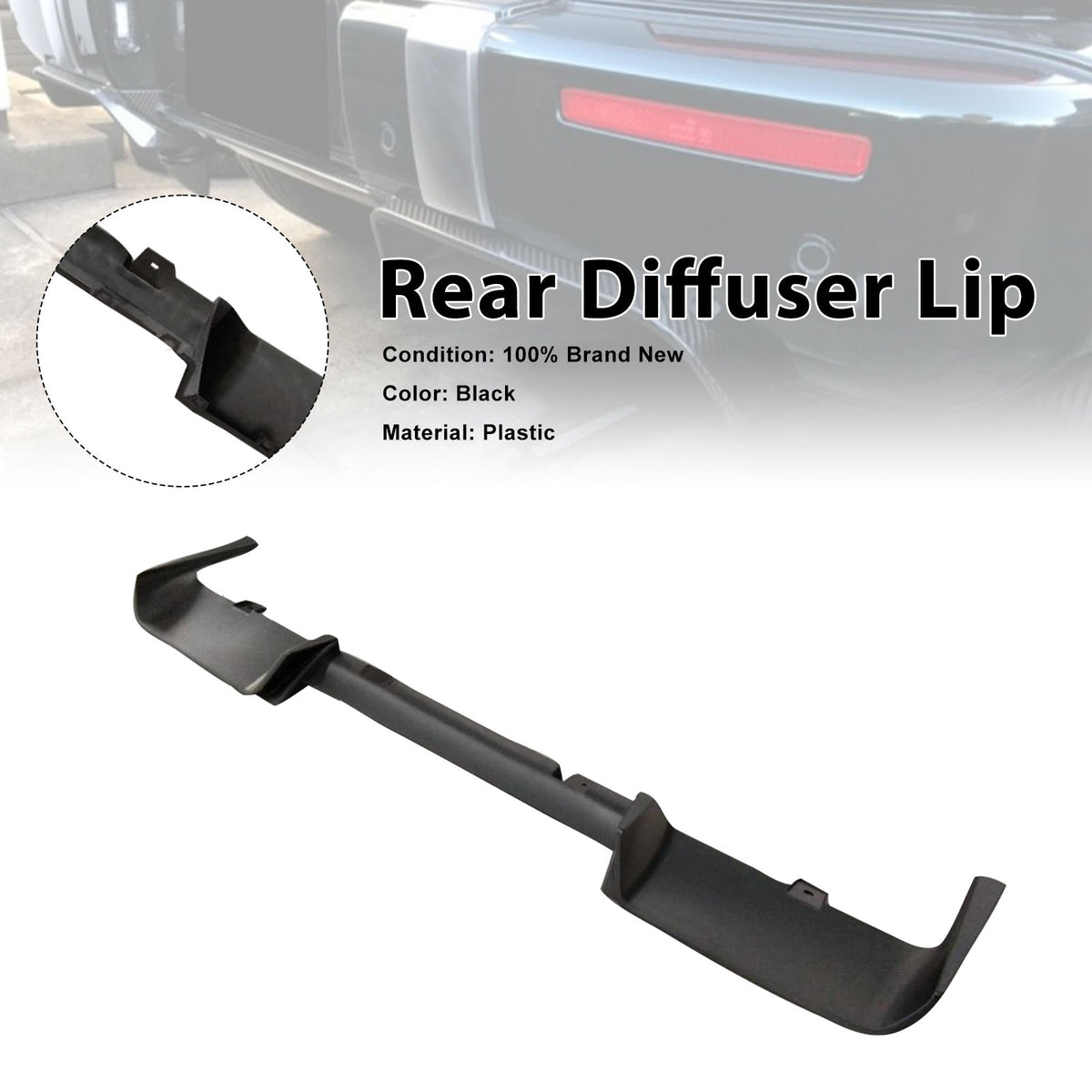 Rear Diffuser Lip Fit Mercedes Benz G-Class W464 W463A 2019-2023 Brabus Style