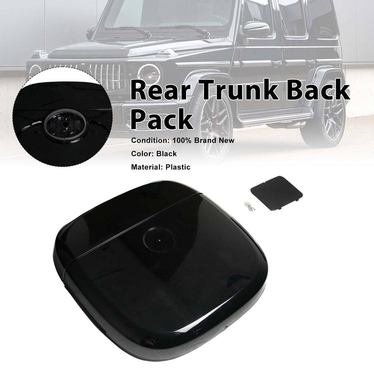 Black Rear Design Box Trunk Back Pack Fit Mercedes Benz G Class W463 W464 W465