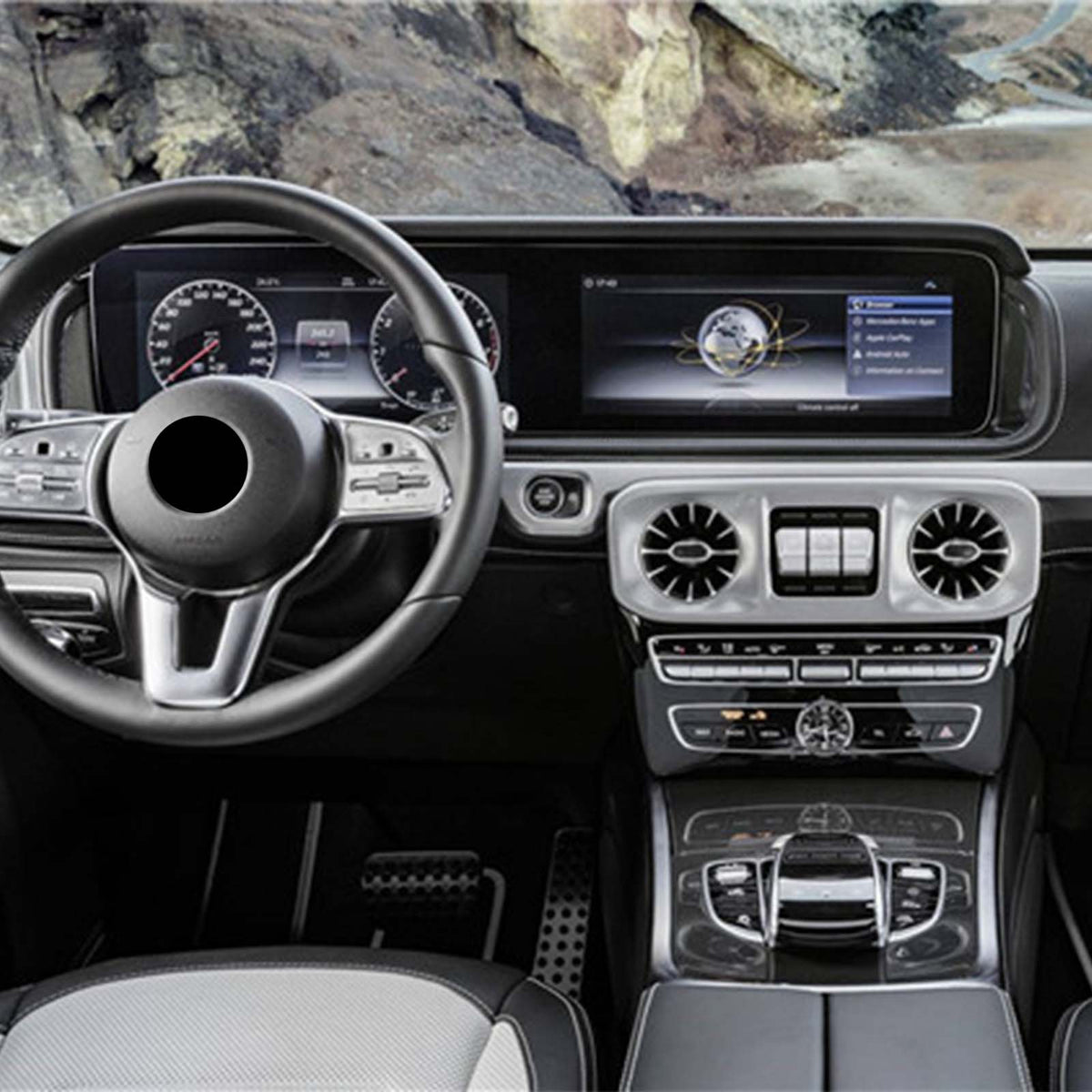 Dry Carbon Interior Dashboard Trim Fit Benz G-Class W463A W464 2019-2023