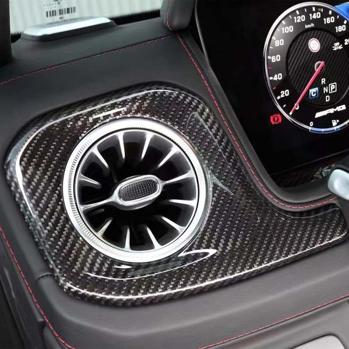 Carbon Fiber Central Control Cover Fit Mercedes G-Class W465 W464 2019-2026