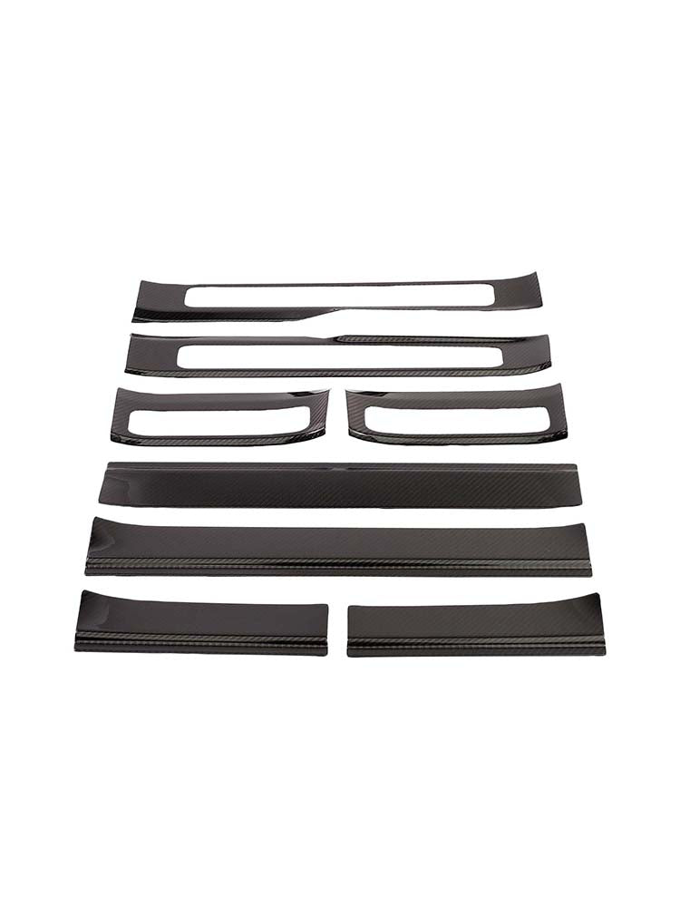 Carbon Fiber Outer Door Sill Plate Cover Trim Fit Benz W464 G500 2019-2023