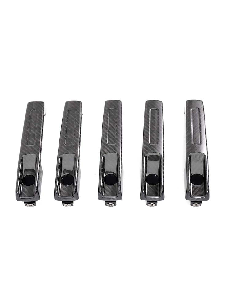 5PCS Carbon Fiber Door Handle Cover Trim Fit Mercedes G Class W464 2019-2023