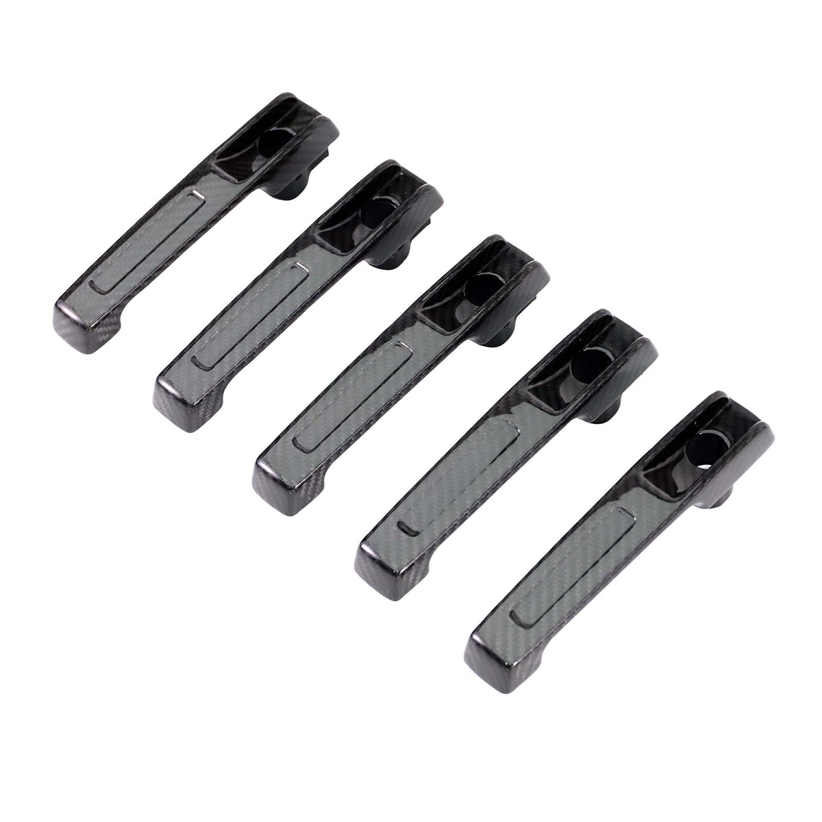 5PCS Carbon Fiber Door Handle Cover Trim Fit Mercedes G Class W464 2019-2023