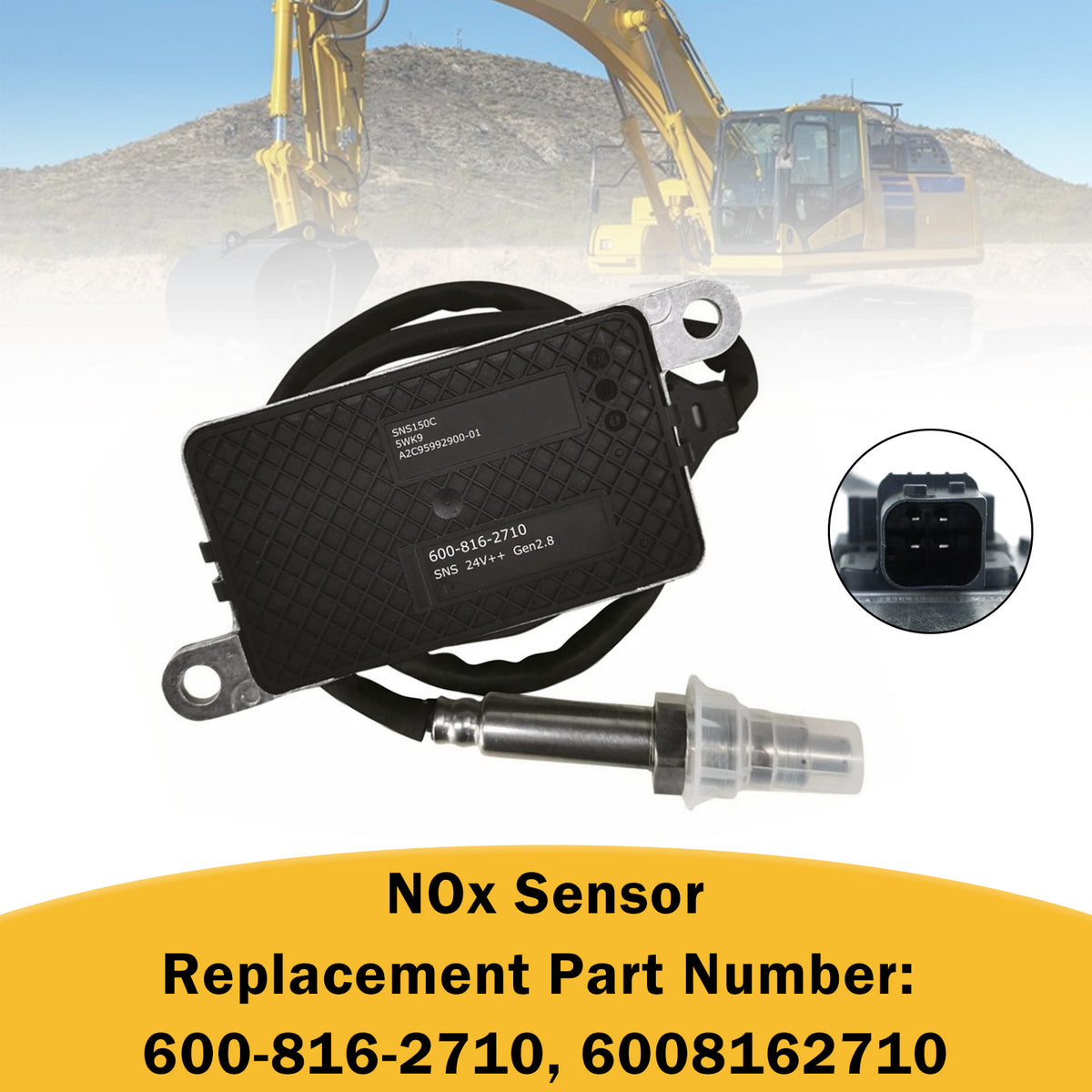 600-816-2710 6008162710 Nitrogen Oxide NOX Sensor For Komatsu Excavator