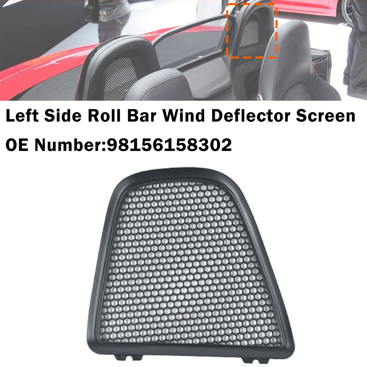 Left Side Roll Bar Wind Deflector For Porsche 982 718 Boxster 2017?2023