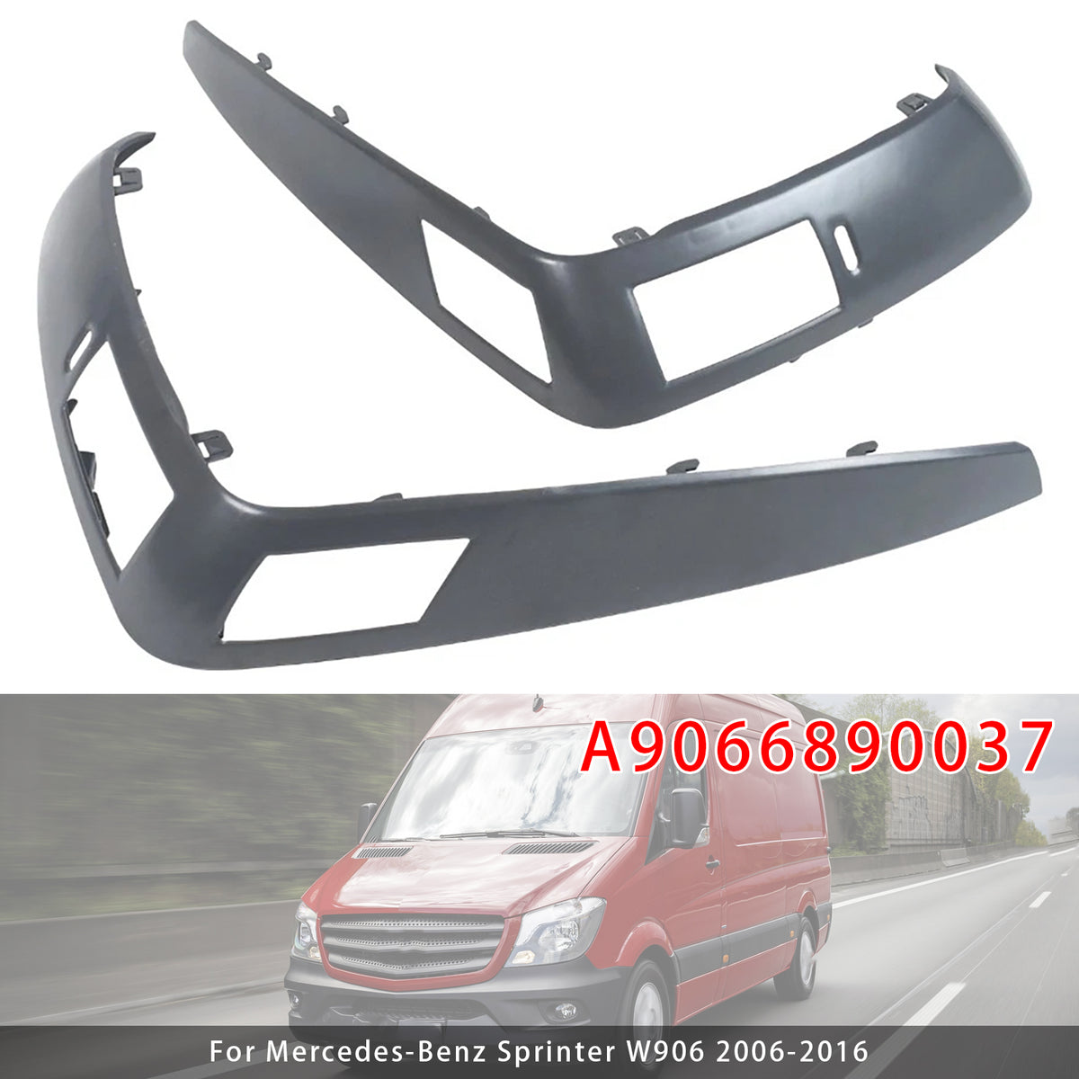 Gray Hood Vent Grille Left+ Right For Mercedes-Benz Sprinter W906 2006-2016