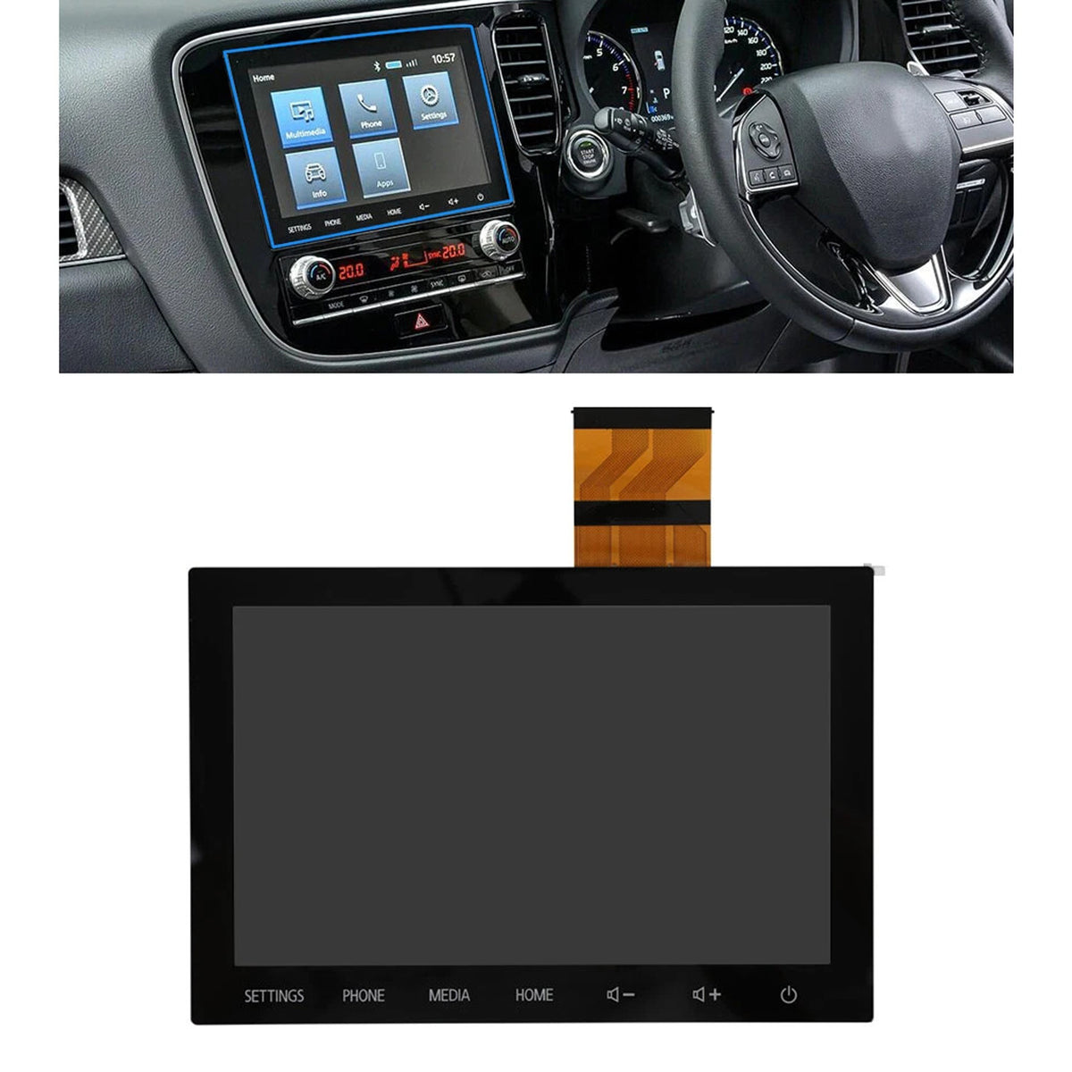8" LCD Display Touch Screen Radio 8740A098 For Mitsubishi Outlander 2020-2022