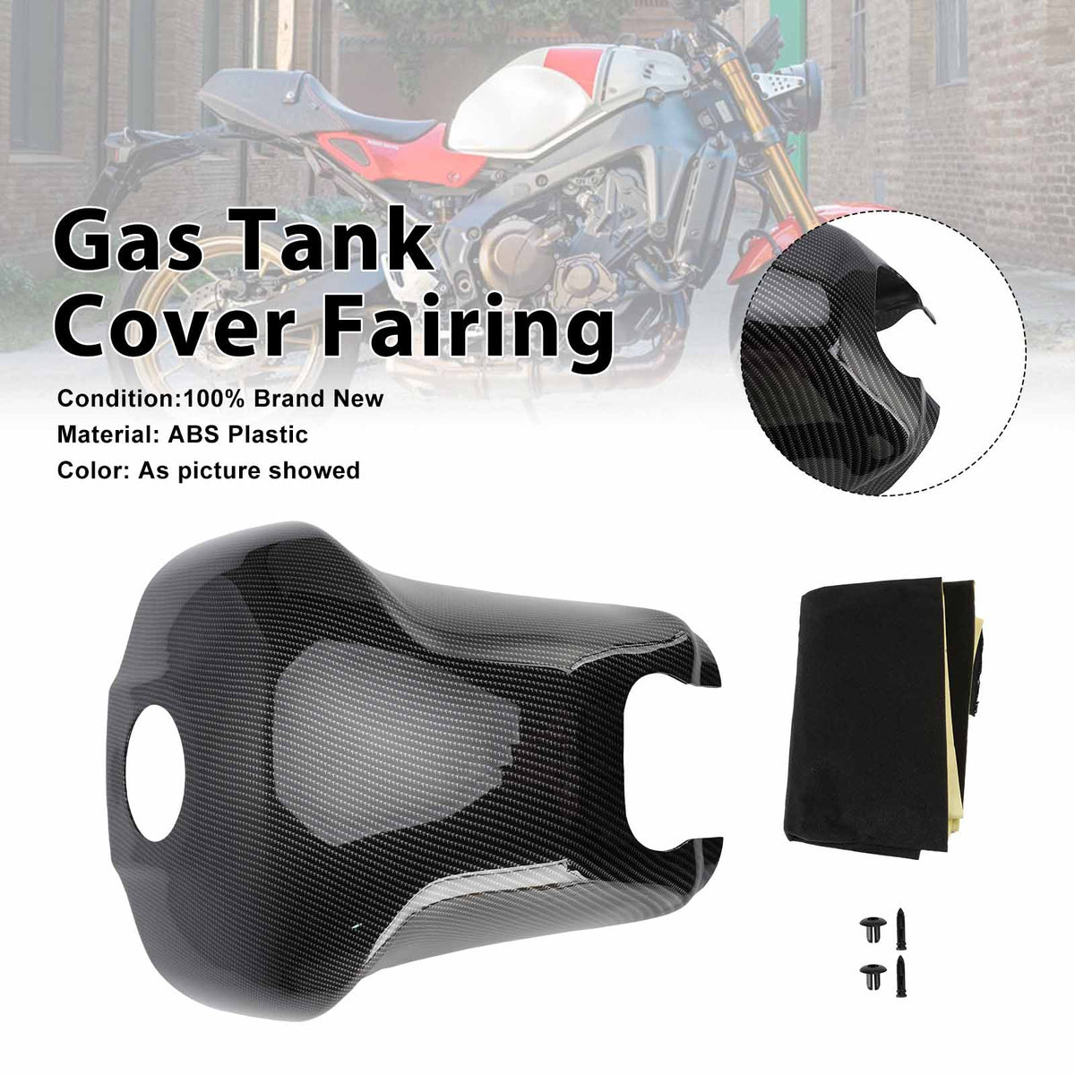 Rear Gas Tank Cover Fairing Protector For Yamaha XSR900 2022-2025 Carbon
