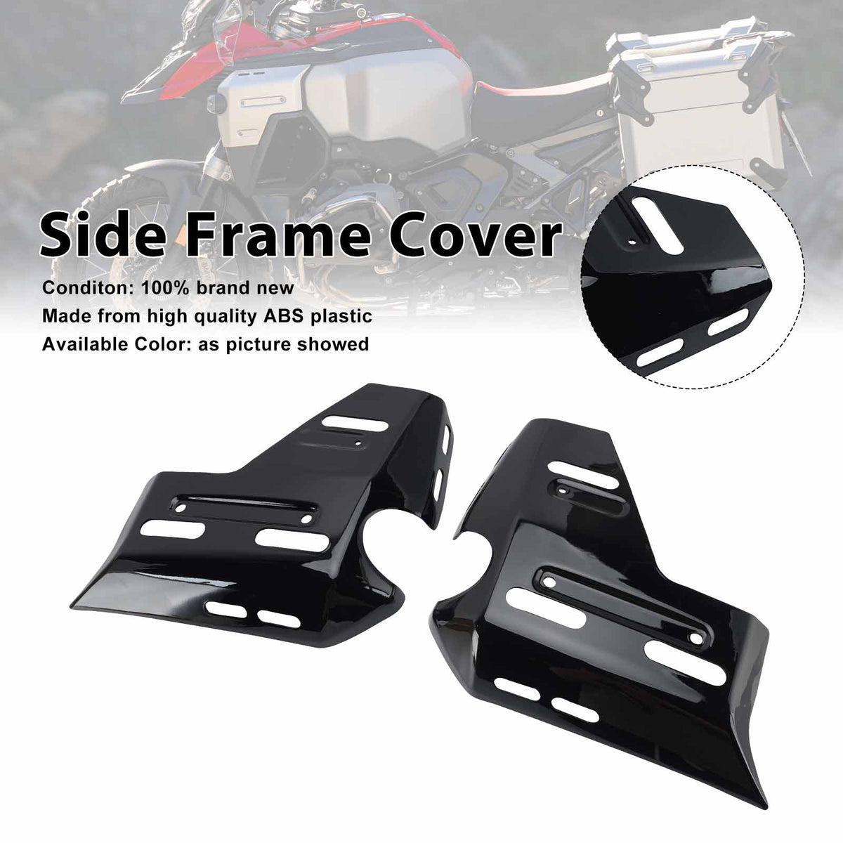 Side Frame Panel Fairings Cover For BMW R1300GS ADV 2025-2026 Black