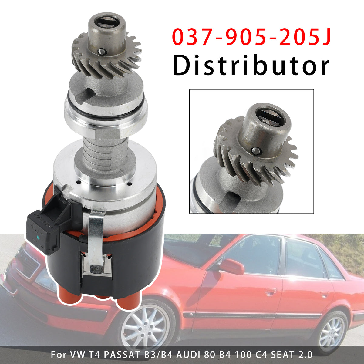 Ignition Distributor 037-905-205J For VW T4 PASSAT AUDI 80 100 C4 SEAT