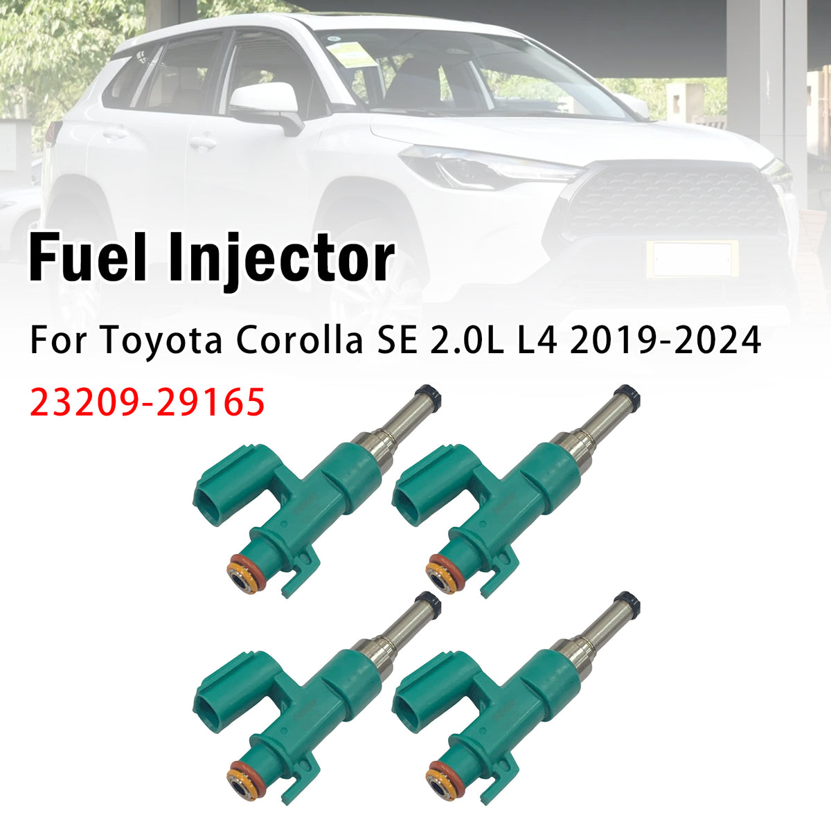 4Pcs Fuel Injector For Toyota Corolla SE 2.0L L4 2019-2024 23209-29165