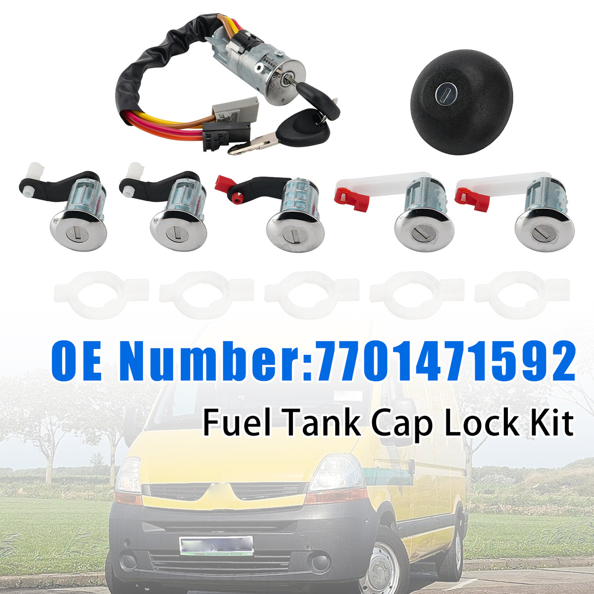 Fuel Tank Cap Lock Kit 7701471592 For Renault Master 2