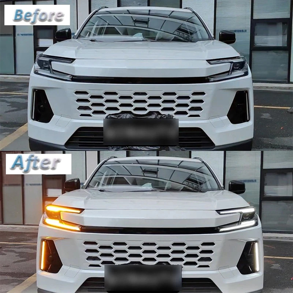 Pair Front Bumper LED DRL Daytime Running Light For Toyota RAV4 2026-2027