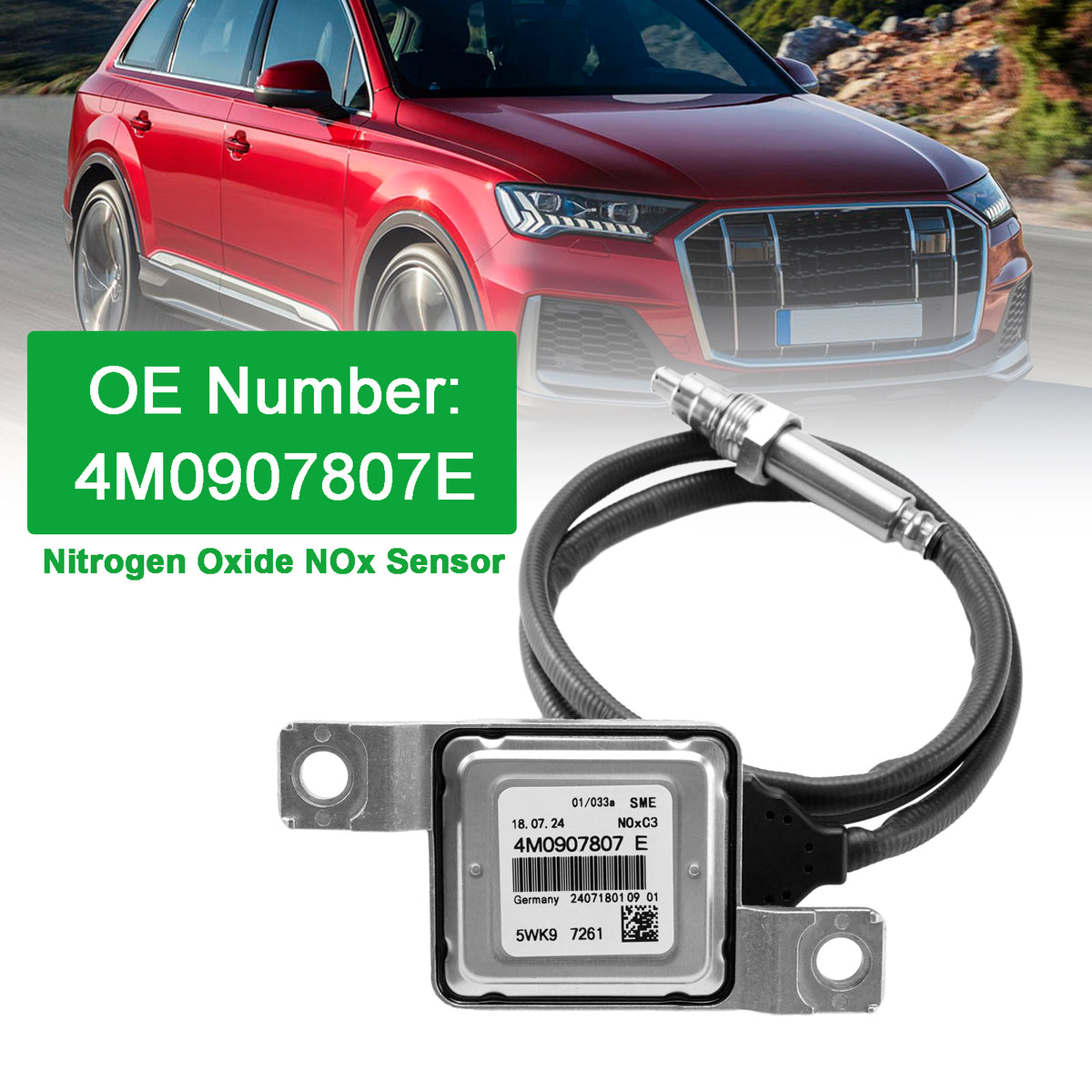 Nitrogen Oxide NOx Sensor 4M0907807E For Audi Q7 3.0L 2016-2019