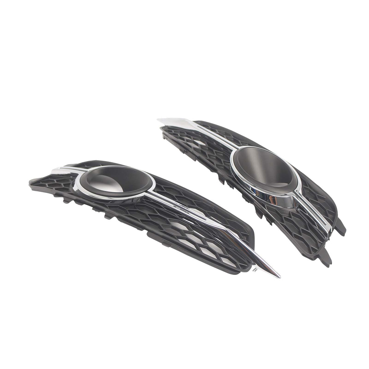 2PCS Car Front Bumper Fog Light Grille For Audi A6 C7 S-Line 2012-2014