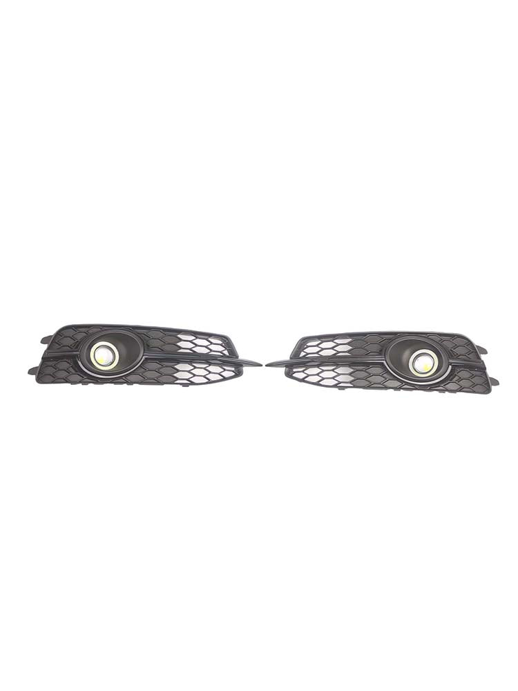 2PCS Car Front Bumper Fog Light Grille For Audi A6 C7 S-Line 2012-2014 W/LED