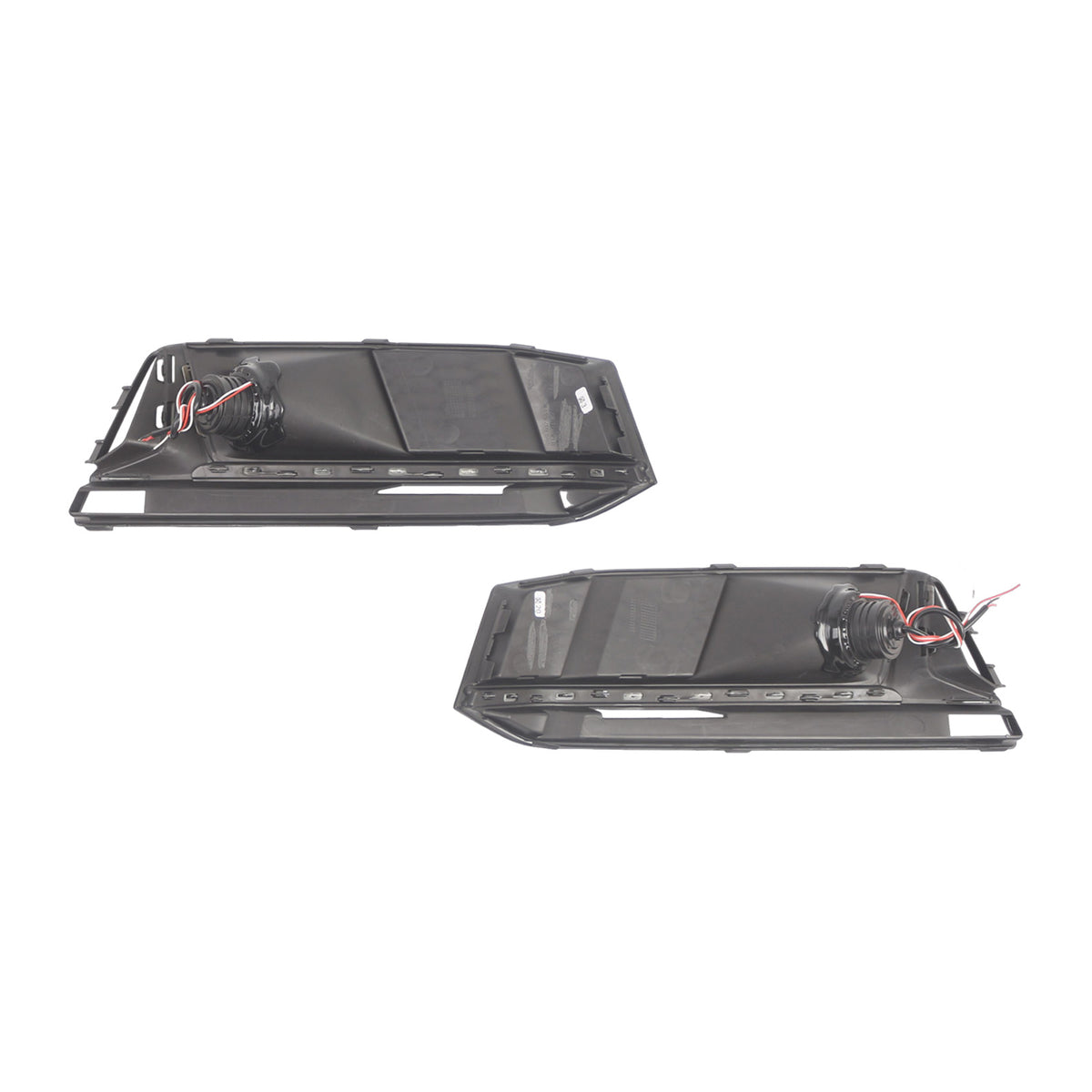 2PCS Black Front Bumper Foglight Grille Grill Fit Audi A4 S4 B9 2016-2019
