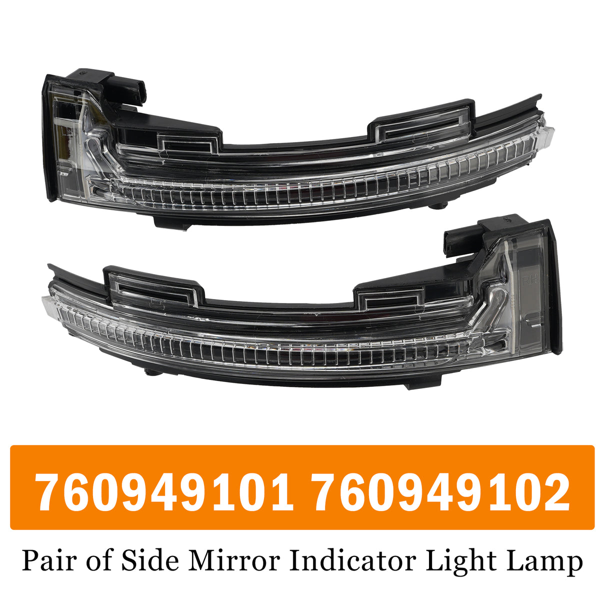 Pair of Side Mirror Indicator Light Lamp for VW Touareg III CR 2018-2023