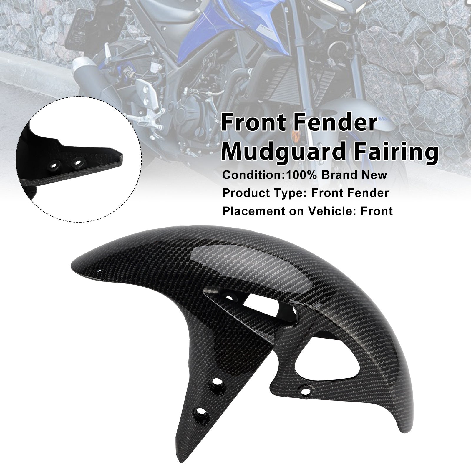 2025-2026 Yamaha YZF-R3 YZF R25 MT-03 Front Fender Mudguard Fairing
