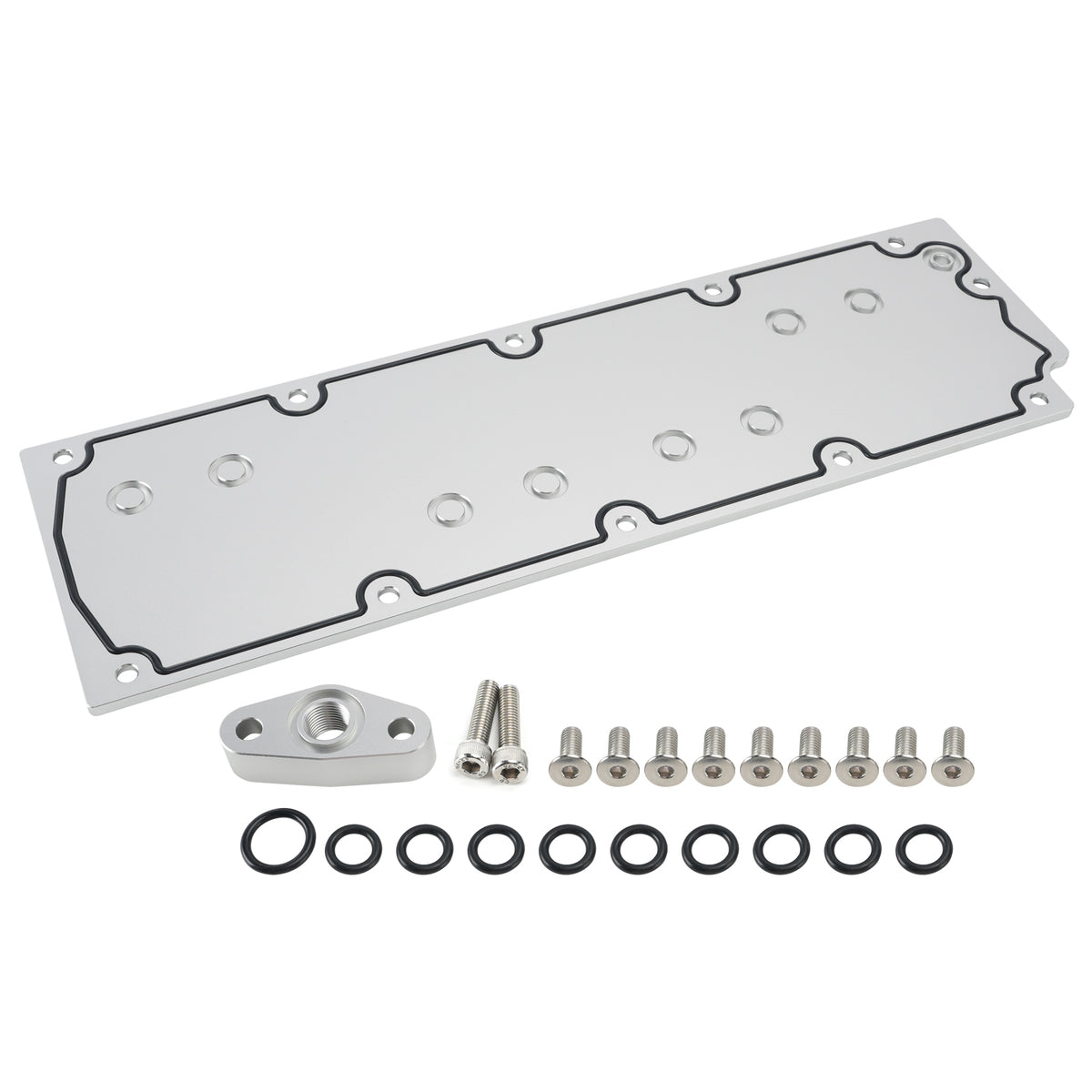 LS Gen 4 O-ringed Valley Pan Cover Plate For DOD Delete w/ Oil Sensor Port